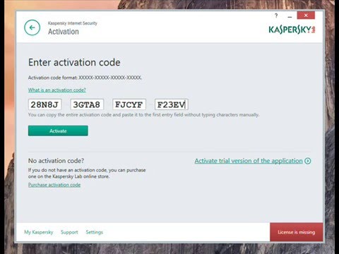Kaspersky internet security apk activation code free trial